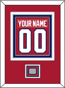 Montreal Nameplate & Number (Back) Combined With Stanley Cup Champions Patch - Road Red (1984-1997) - Triple Mat 2