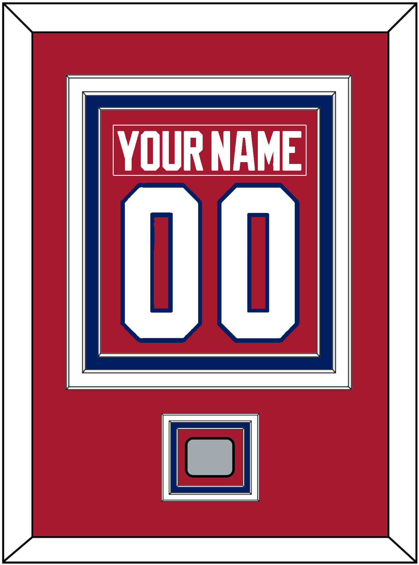Montreal Nameplate & Number (Back) Combined With Stanley Cup Finals Patch - Road Red (1984-1997) - Premier Tier 2