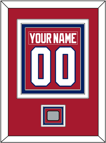 Montreal Nameplate & Number (Back) Combined With Stanley Cup Finals Patch - Road Red (1984-1997) - Premier Tier 2