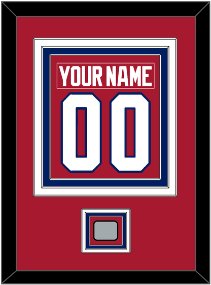 Montreal Nameplate & Number (Back) Combined With Stanley Cup Champions Patch - Road Red (1984-1997) - Premier Tier 2