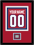 Montreal Nameplate & Number (Back) Combined With Stanley Cup Finals Patch - Road Red (1984-1997) - Triple Mat 2