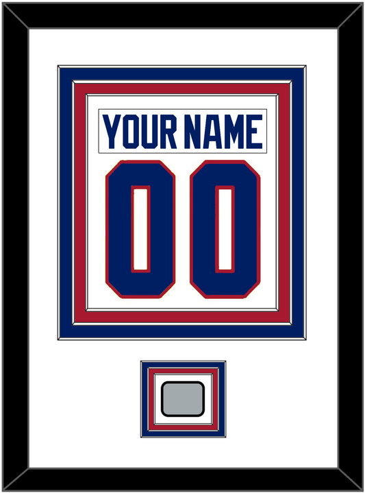Montreal Nameplate & Number (Back) Combined With Stanley Cup Champions Patch - Home White (1984-1997) - Premier Tier 1