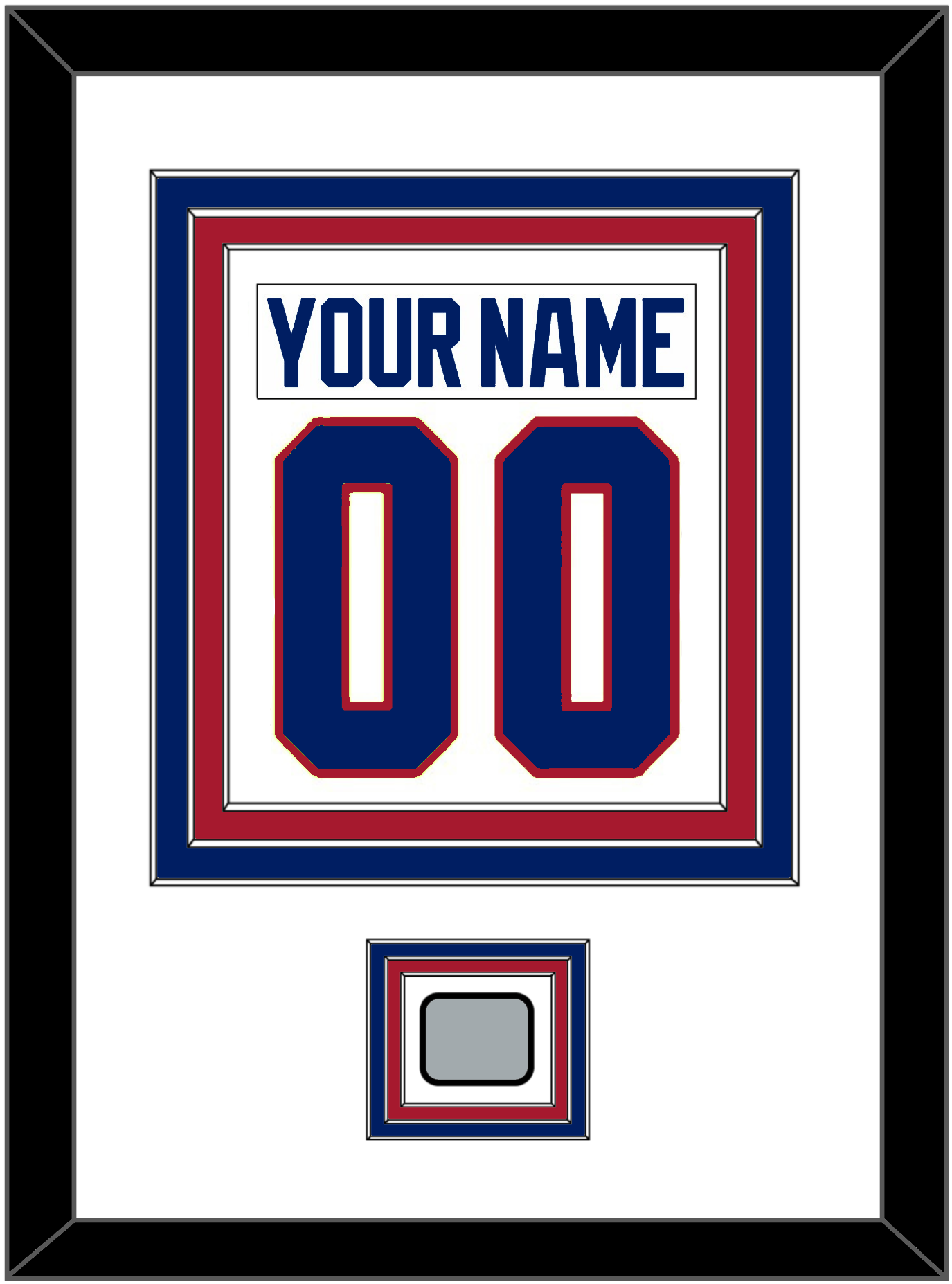 Montreal Nameplate & Number (Back) Combined With Stanley Cup Finals Patch - Home White (1984-1997) - Premier Tier 1