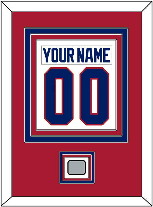 Montreal Nameplate & Number (Back) Combined With Stanley Cup Champions Patch - Home White (1984-1997) - Premier Tier 2