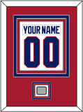 Montreal Nameplate & Number (Back) Combined With Stanley Cup Finals Patch - Home White (1984-1997) - Triple Mat 2