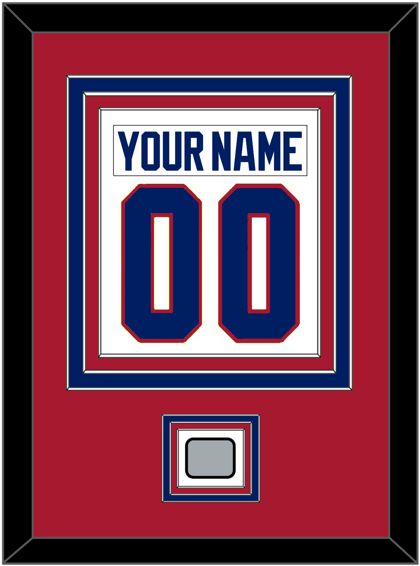 Montreal Nameplate & Number (Back) Combined With Stanley Cup Champions Patch - Home White (1984-1997) - Premier Tier 2