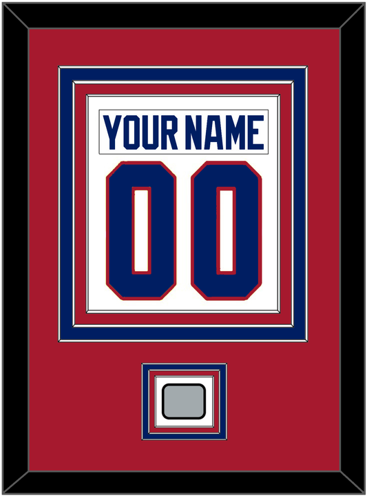 Montreal Nameplate & Number (Back) Combined With Stanley Cup Champions Patch - Home White (1984-1997) - Premier Tier 2