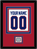 Montreal Nameplate & Number (Back) Combined With Stanley Cup Finals Patch - Home White (1984-1997) - Triple Mat 2