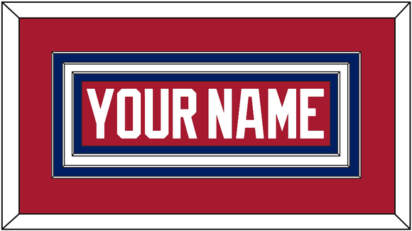 Montreal Nameplate - Home Red - Triple Mat 1