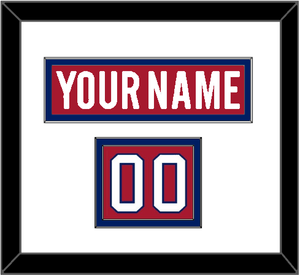 Montreal Nameplate & Number (Shoulder) - Home Red - Double Mat 1