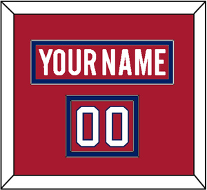 Montreal Nameplate & Number (Shoulder) - Home Red - Double Mat 2