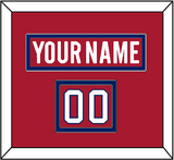 Montreal Nameplate & Number (Shoulder) - Home Red - Double Mat 2