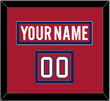 Montreal Nameplate & Number (Shoulder) - Home Red - Double Mat 2