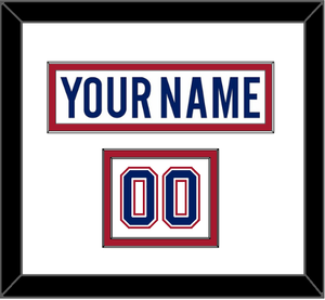 Montreal Nameplate & Number (Shoulder) - Road White - Double Mat 1