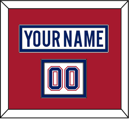 Montreal Nameplate & Number (Shoulder) - Home/Road White (1997-2007) - Signature Tier 2