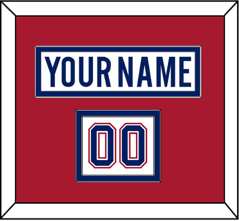 Montreal Nameplate & Number (Shoulder) - Road White - Double Mat 2