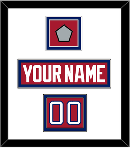 Montreal Nameplate, Number (Shoulder) & 1993 Stanley Cup Finals Patch - Road Red (1984-1997) - Double Mat 1