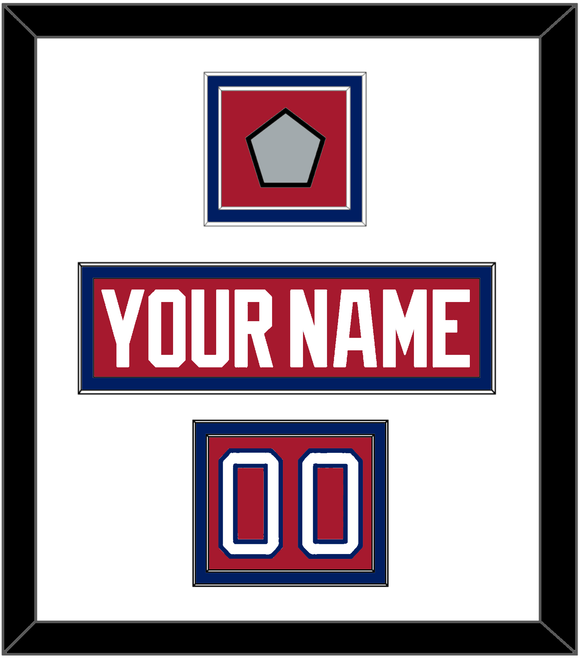 Montreal Nameplate, Number (Shoulder) & 1993 Stanley Cup Finals Patch - Road Red (1984-1997) - Double Mat 1