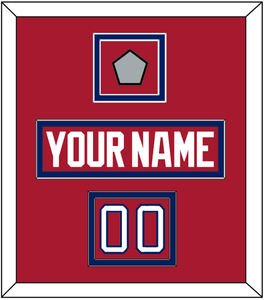 Montreal Nameplate, Number (Shoulder) & 1993 Stanley Cup Champions Patch - Road Red (1984-1997) - Double Mat 2