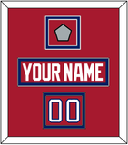 Montreal Nameplate, Number (Shoulder) & 1993 Stanley Cup Finals Patch - Road Red (1984-1997) - Double Mat 2