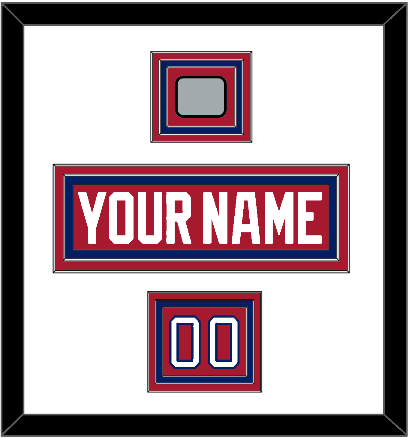 Montreal Nameplate, Number (Shoulder) & 1993 Stanley Cup Finals Patch - Road Red (1984-1997) - Premier Tier 1