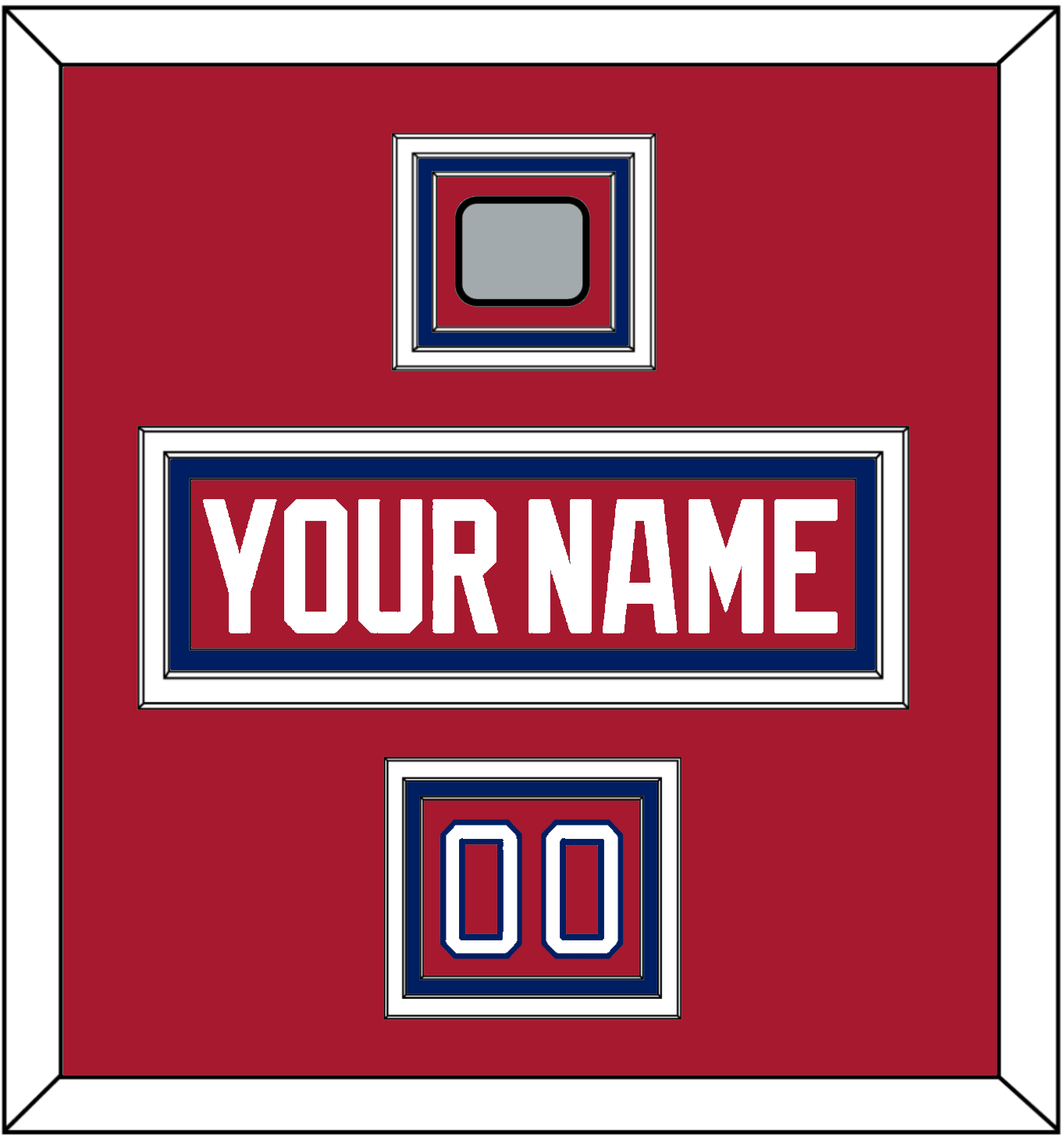 Montreal Nameplate, Number (Shoulder) & 1993 Stanley Cup Champions Patch - Road Red (1984-1997) - Premier Tier 2
