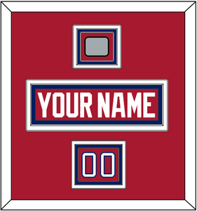 Montreal Nameplate, Number (Shoulder) & 1993 Stanley Cup Finals Patch - Road Red (1984-1997) - Triple Mat 2