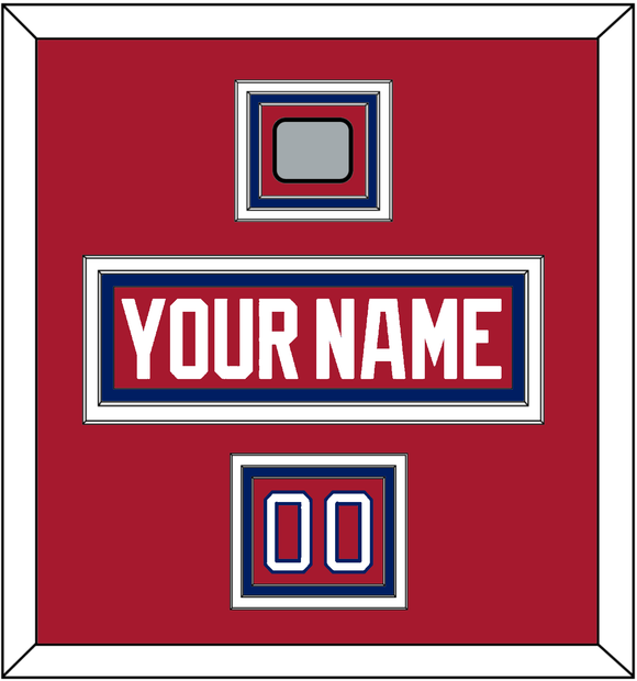 Montreal Nameplate, Number (Shoulder) & 1993 Stanley Cup Finals Patch - Road Red (1984-1997) - Triple Mat 2