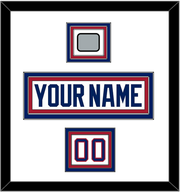 Montreal Nameplate, Number (Shoulder) & 1993 Stanley Cup Champions Patch - Home White (1984-1997) - Triple Mat 1