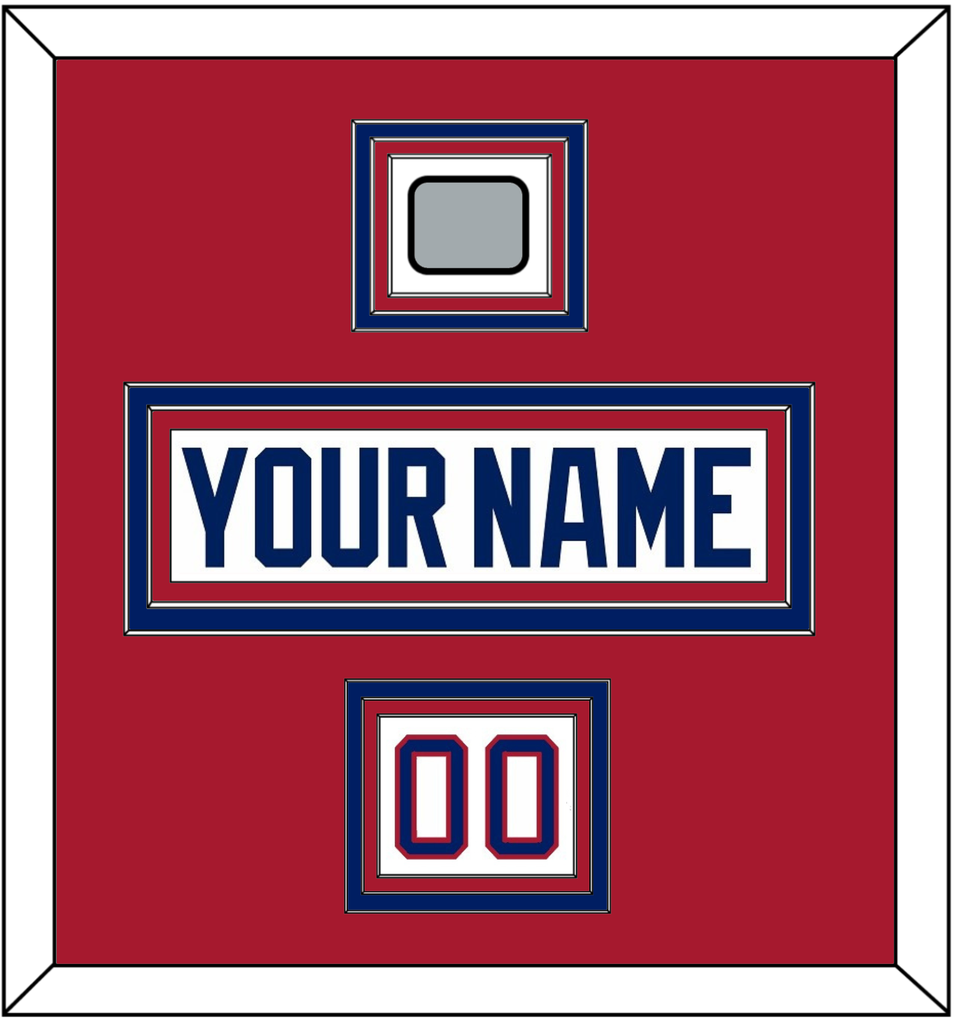 Montreal Nameplate, Number (Shoulder) & 1993 Stanley Cup Champions Patch - Home White (1984-1997) - Premier Tier 2