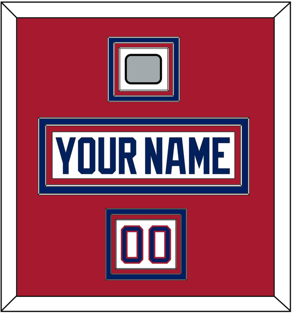 Montreal Nameplate, Number (Shoulder) & 1993 Stanley Cup Champions Patch - Home White (1984-1997) - Triple Mat 2