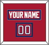 Montreal Nameplate & Number (Shoulder) - Road Red (1984-1997) - Double Mat 2