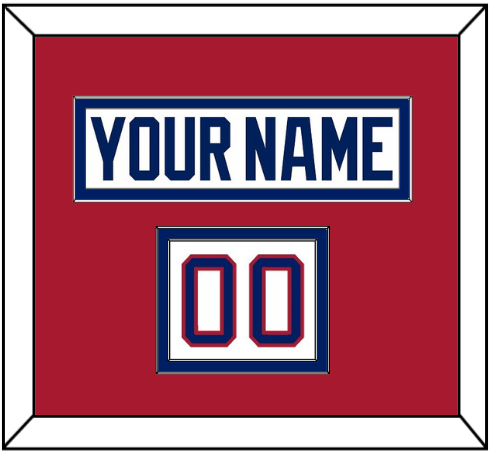 Montreal Nameplate & Number (Shoulder) - Home White (1984-1997) - Double Mat 2