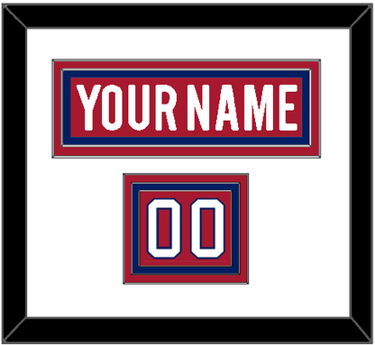 Montreal Nameplate & Number (Shoulder) - Road/Home Red (1997-2007) - Premier Tier 1