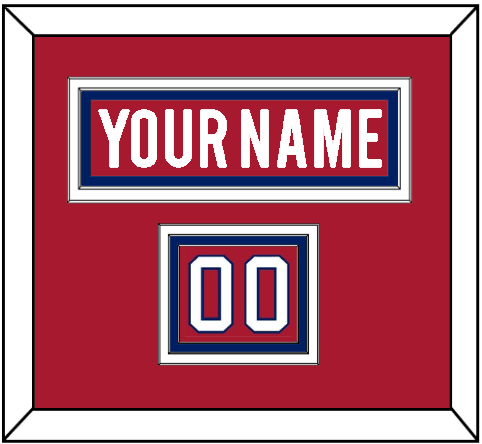 Montreal Nameplate & Number (Shoulder) - Home Red - Triple Mat 2