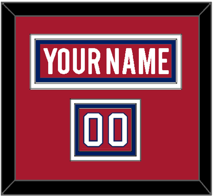 Montreal Nameplate & Number (Shoulder) - Road/Home Red (1997-2007) - Premier Tier 2