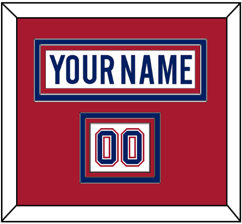 Montreal Nameplate & Number (Shoulder) - Road White - Triple Mat 2