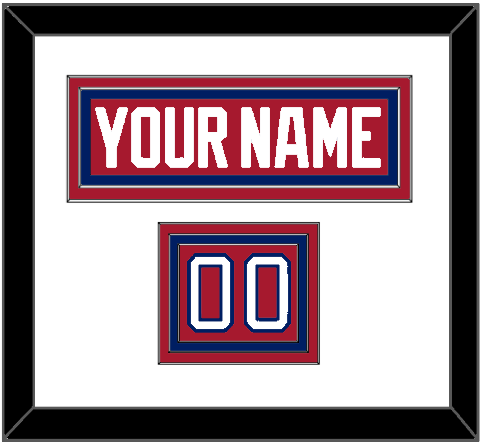 Montreal Nameplate & Number (Shoulder) - Road Red (1984-1997) - Premier Tier 1