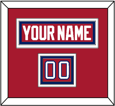 Montreal Nameplate & Number (Shoulder) - Road Red (1984-1997) - Triple Mat 2