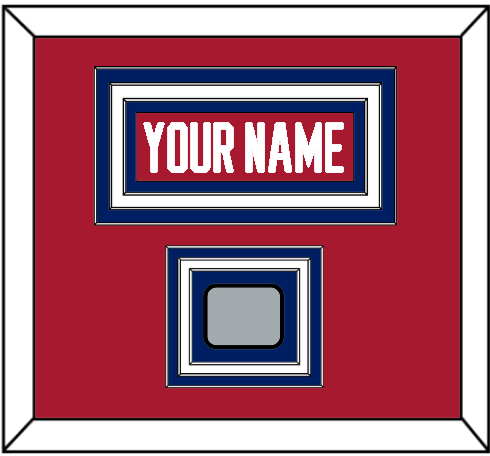 Montreal Nameplate & Stanley Cup Champions Patch - Road Red (1984-1997) - Triple Mat 1