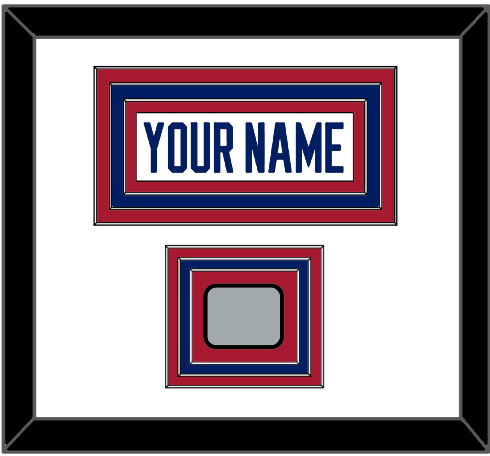 Montreal Nameplate & Stanley Cup Finals Patch - Home White (1984-1997) - Triple Mat 1