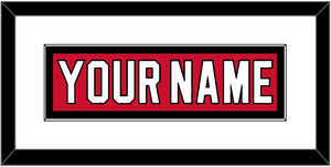 New Jersey Nameplate - Home Red - Single Mat 1