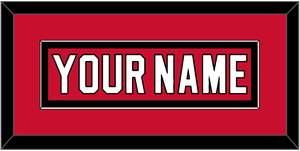 New Jersey Nameplate - Road Red (1992-2007) - Single Mat 2