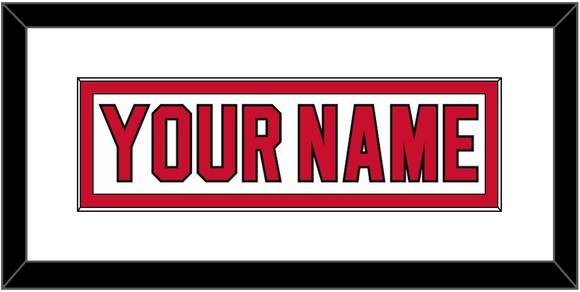 New Jersey Nameplate - Road White - Single Mat 2