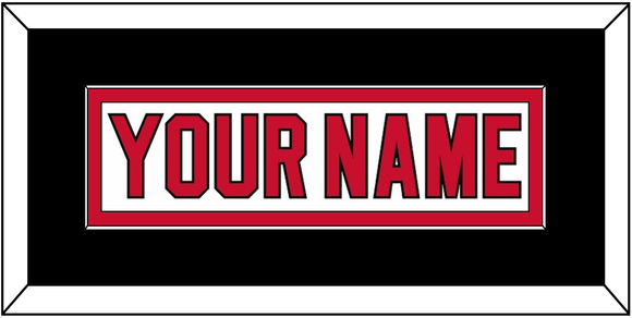 New Jersey Nameplate - Road White - Single Mat 4