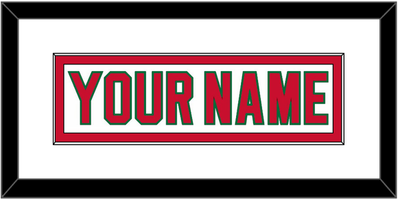 New Jersey Nameplate - Home White (1982-1992) - Single Mat 1