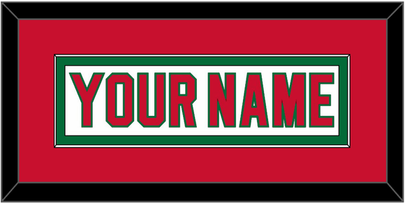 New Jersey Nameplate - Home White (1982-1992) - Single Mat 2