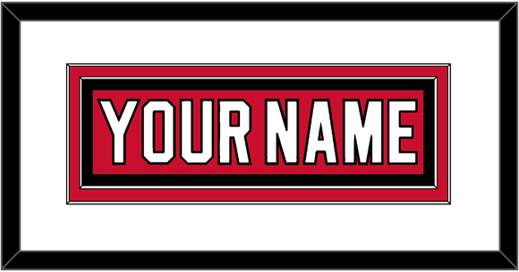 New Jersey Nameplate - Home Red - Double Mat 1