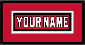 New Jersey Nameplate - Home Red - Double Mat 2