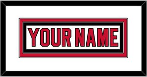 New Jersey Nameplate - Home White (1992-2007) - Double Mat 1